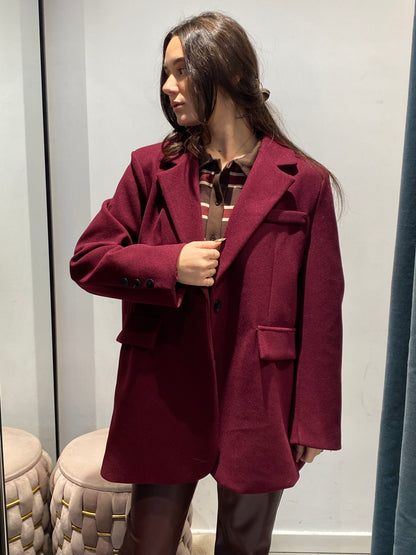 chic giacca panno over