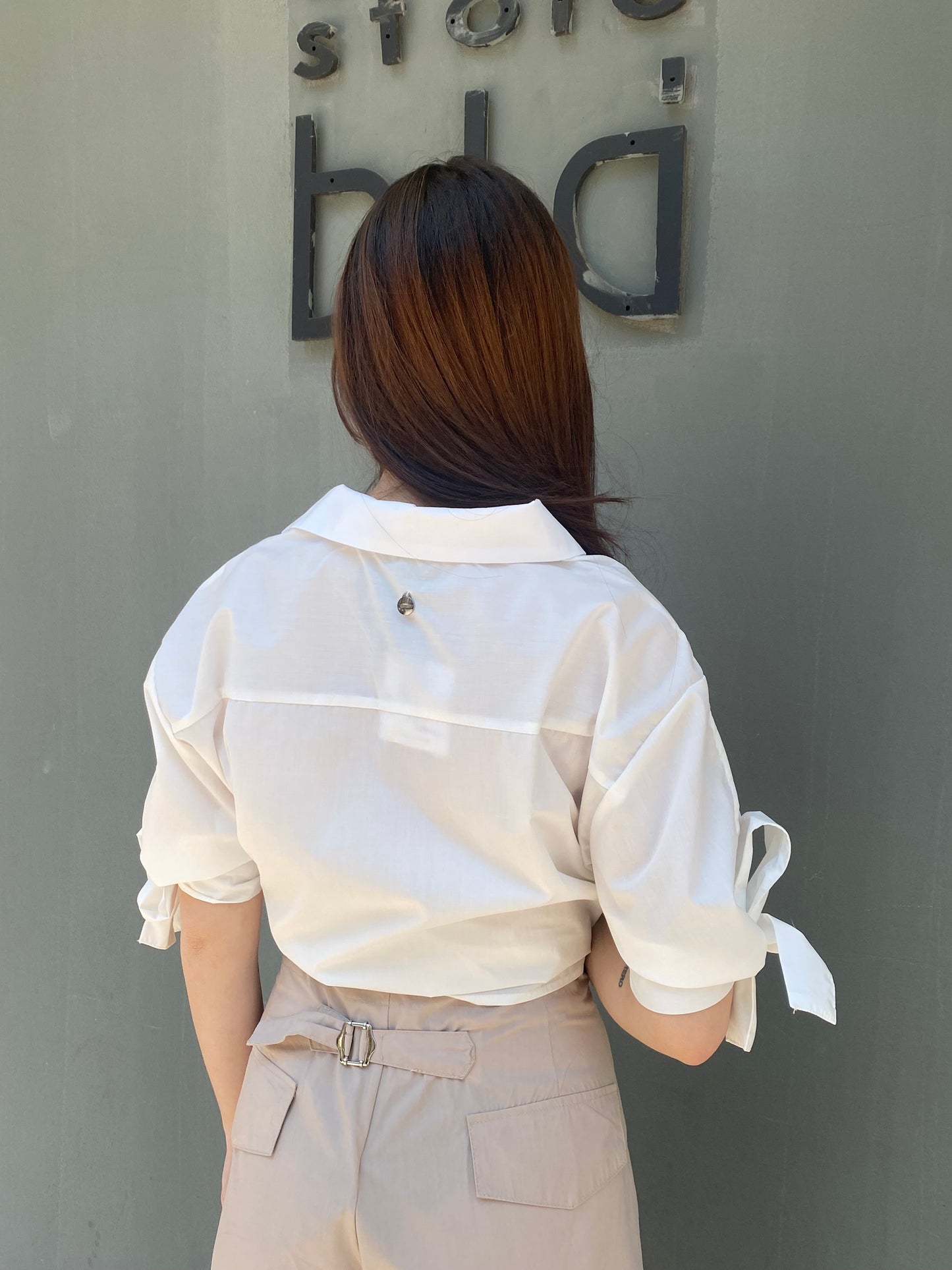 two way camicia con fiocco manica