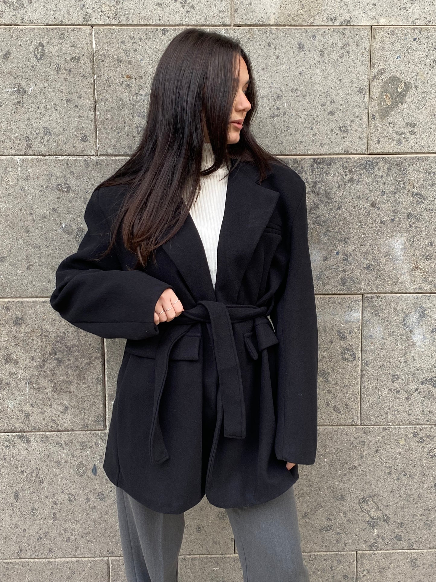 chic cappotto 3/4 cintura