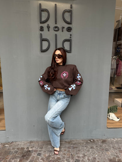 barock t-shirt m/m logo fronte