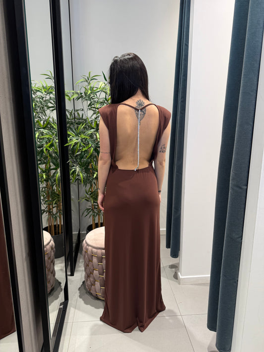 ornella b dress scollo strass
