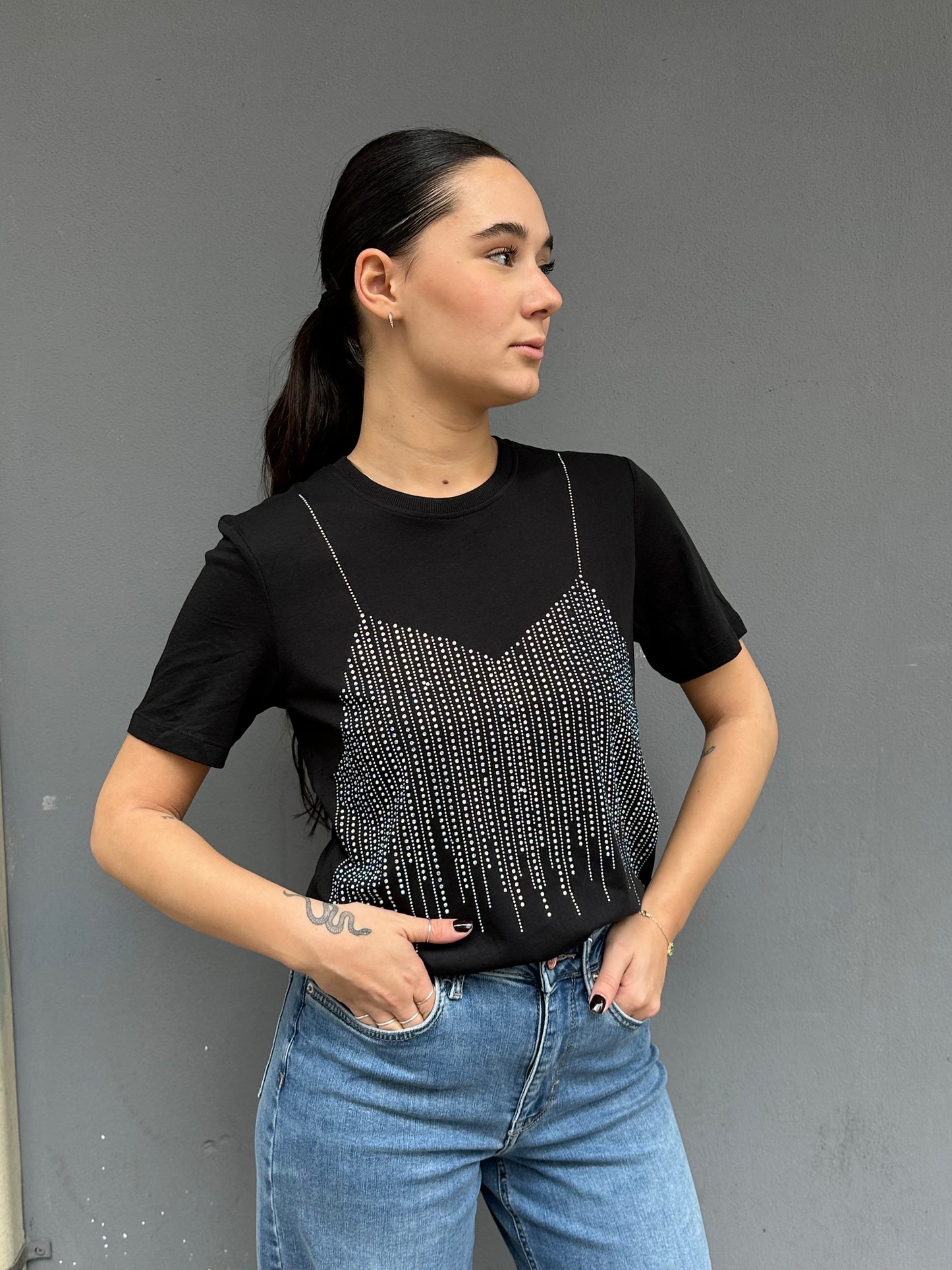 only t-shirt brillantini top