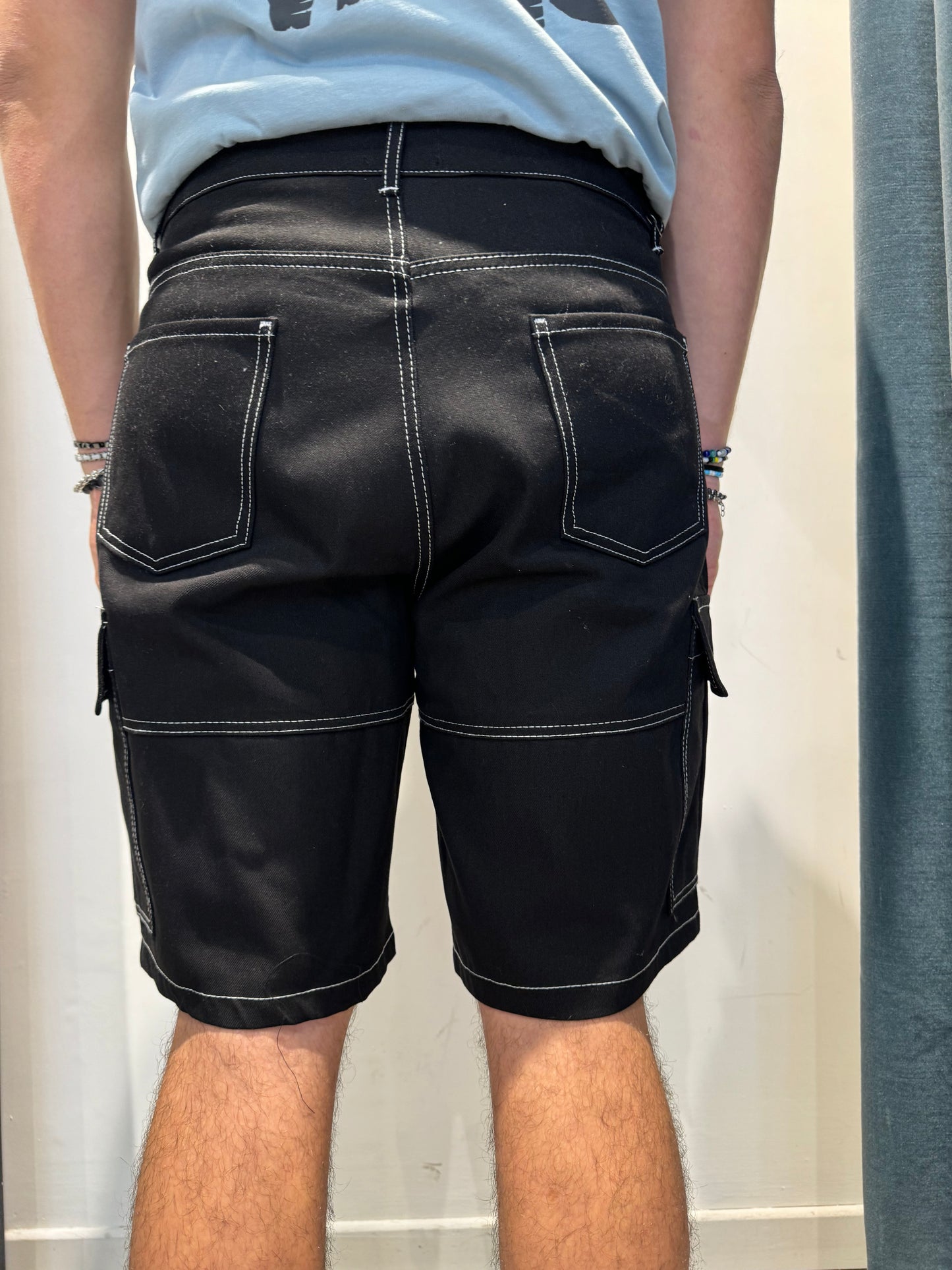 the brothers short cargo cuciture contrasto
