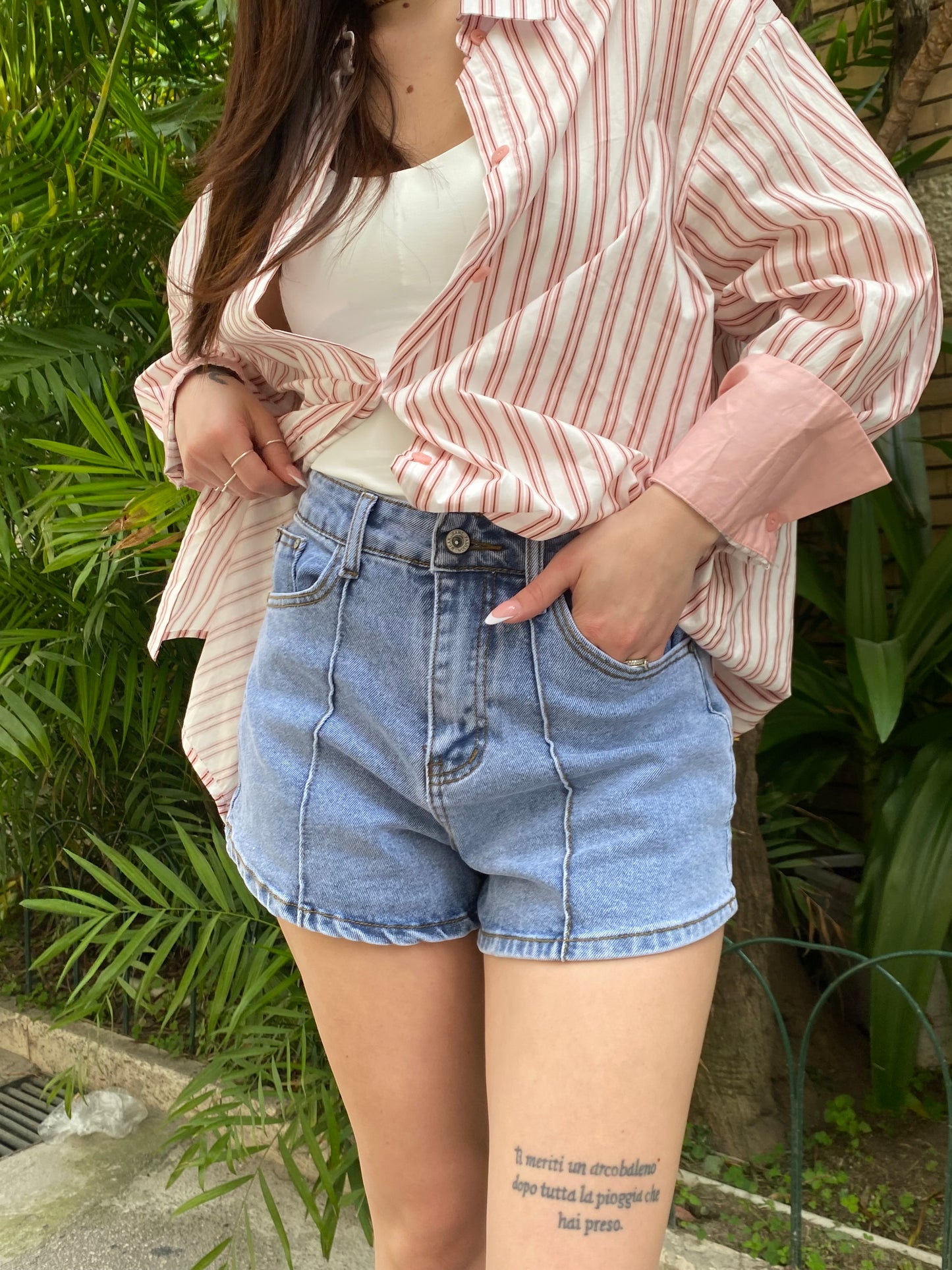 luna short denim nervetto