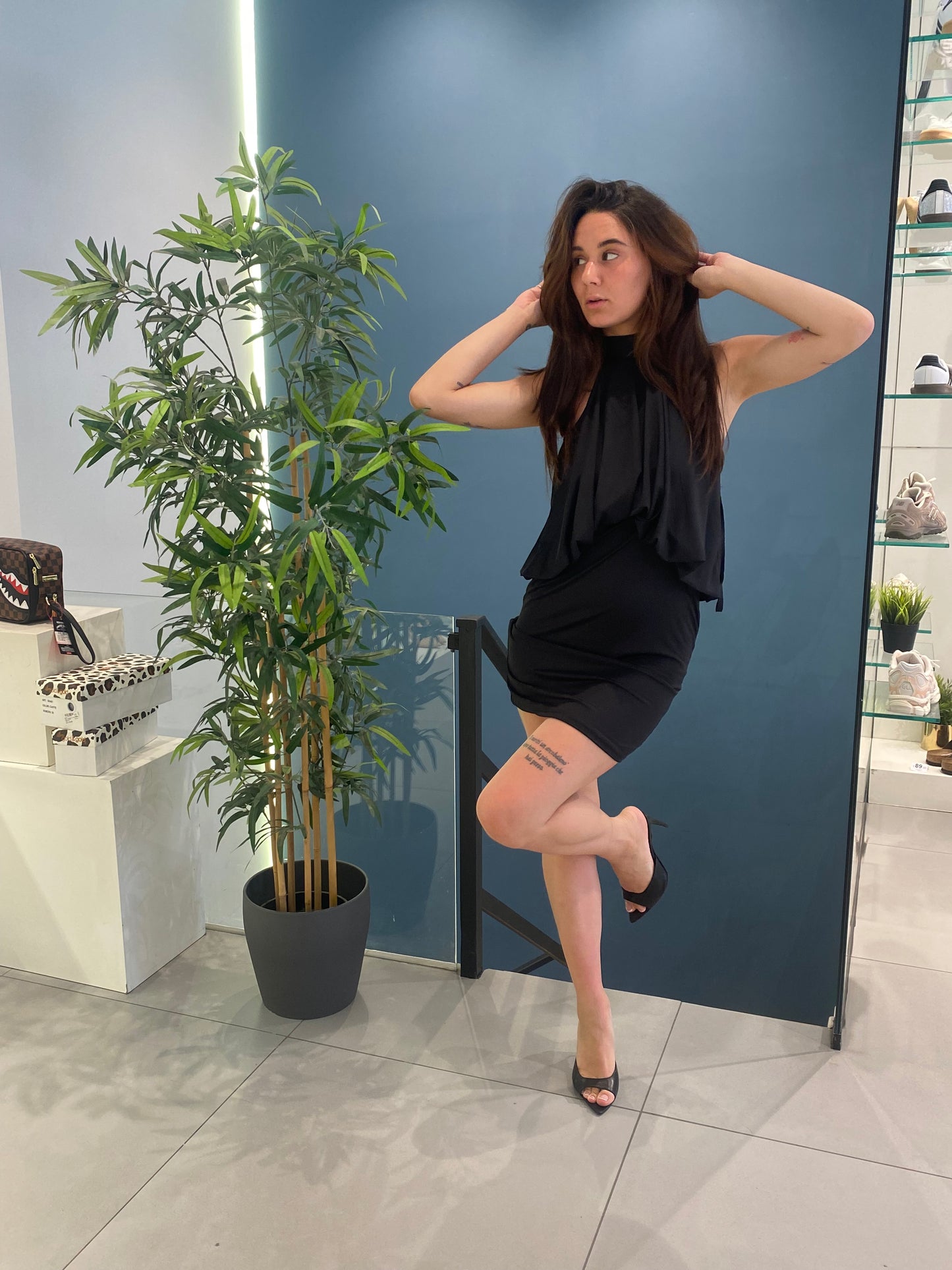 cor02 mini dress laccio collo