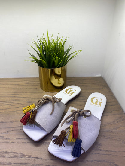 giovi sandalo fascia nappine
