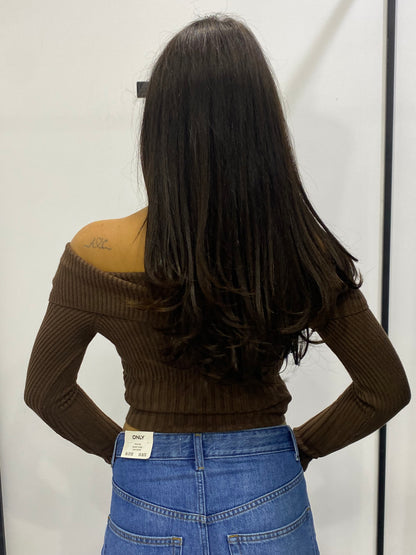 glitter cardigan scollo barca