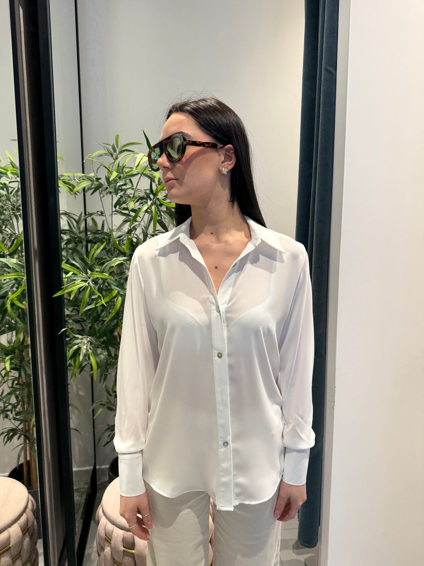 ornella b camicia georgette basic