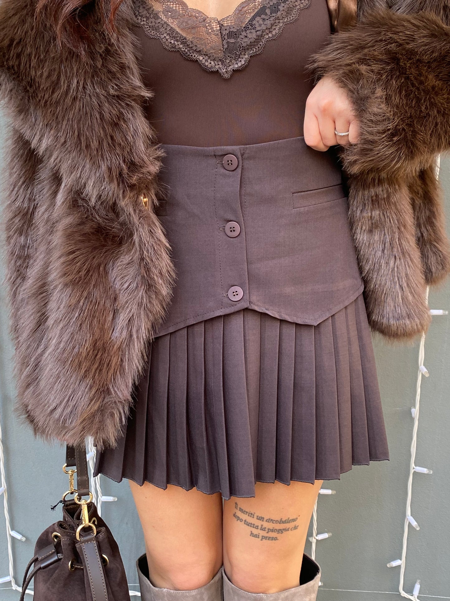 chic mini pieghe bustier