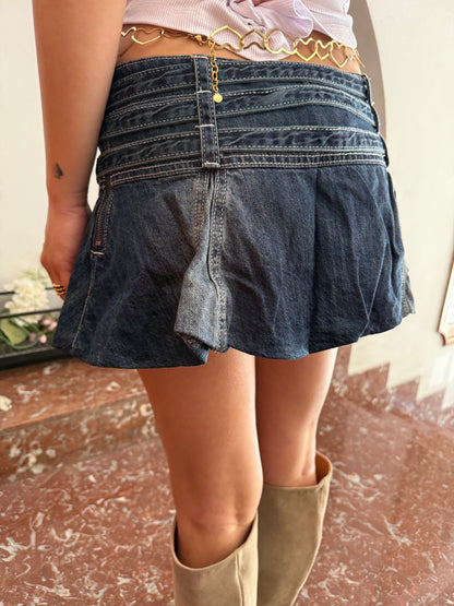 monique mini denim cinture