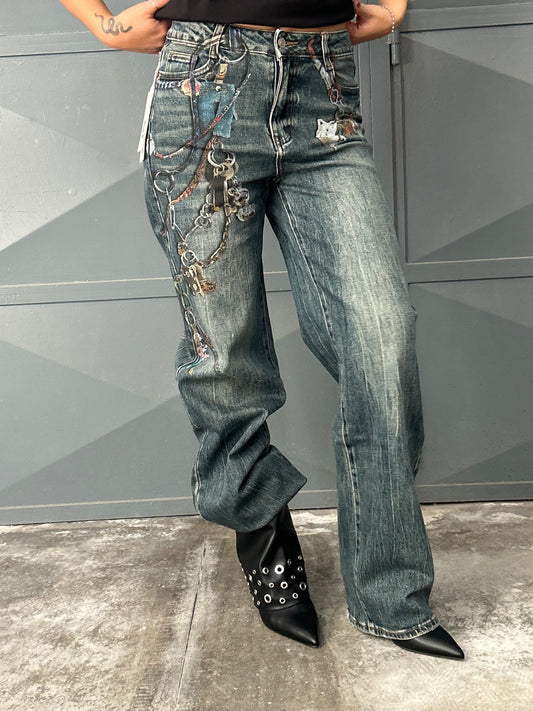 jessy jeans stampato