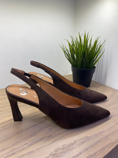 gold slingback punta affusolata