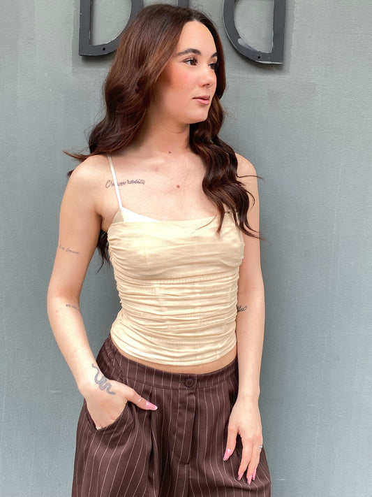 glitter top velo corsetto