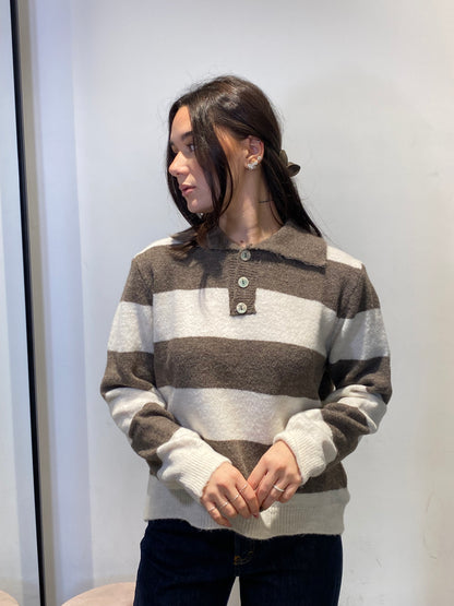 isabel polo lana righe