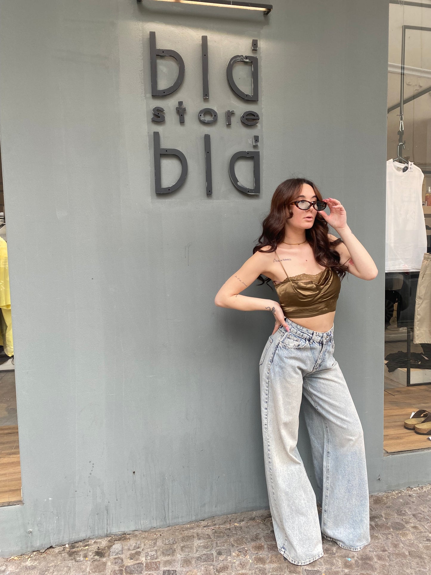 lumina jeans gamba larga