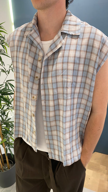 duca camicia smanicata quadri