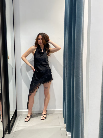 lumina short raso pizzo