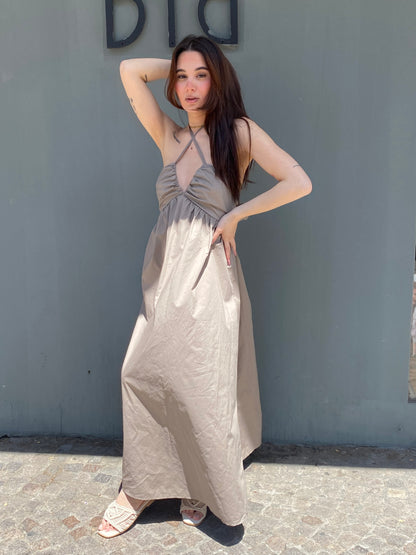 isabel long dress cotone