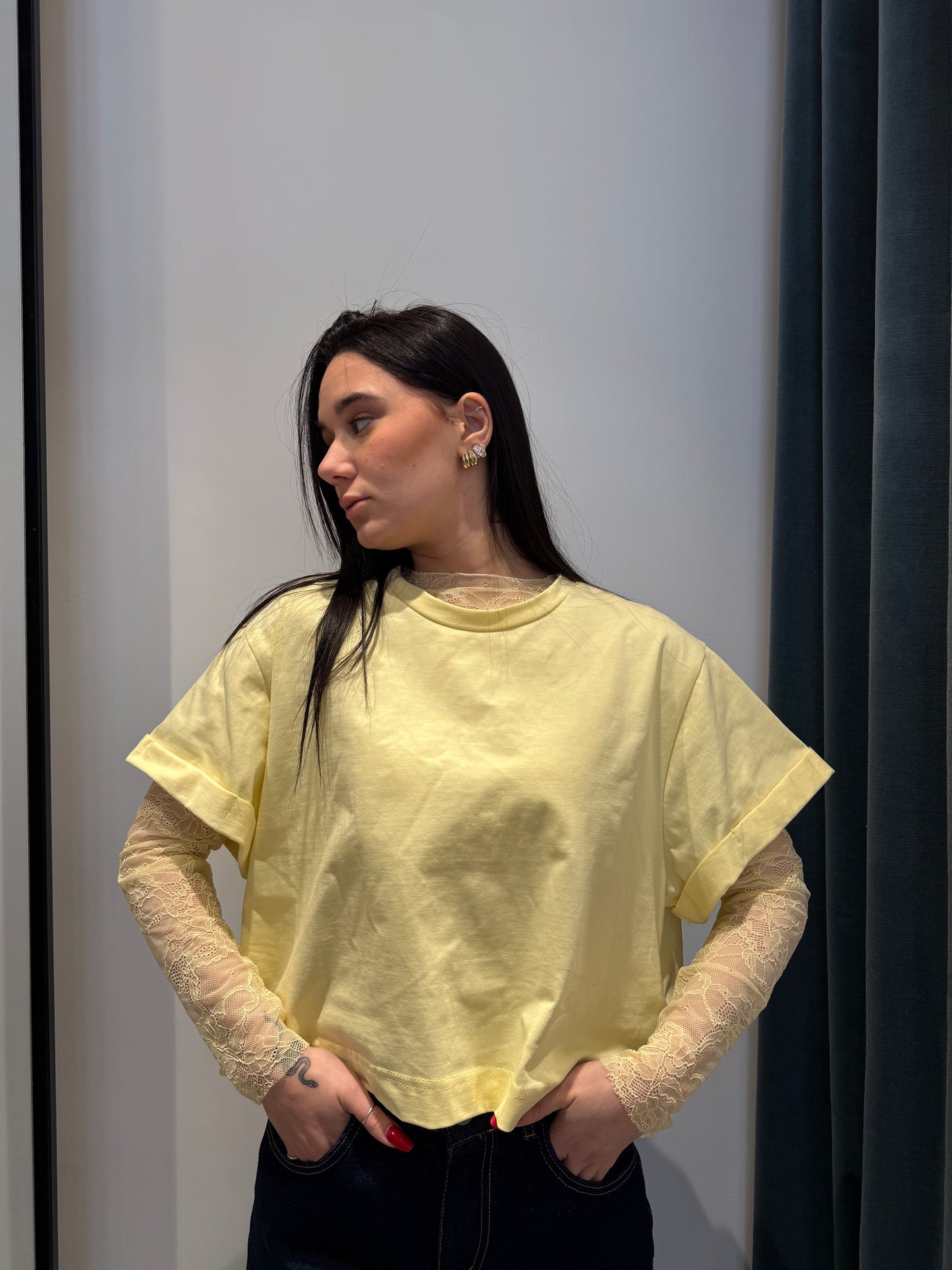 isabel t shirt over drop