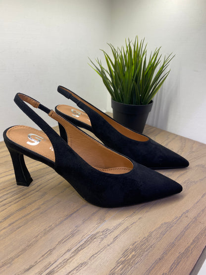 gold slingback punta affusolata