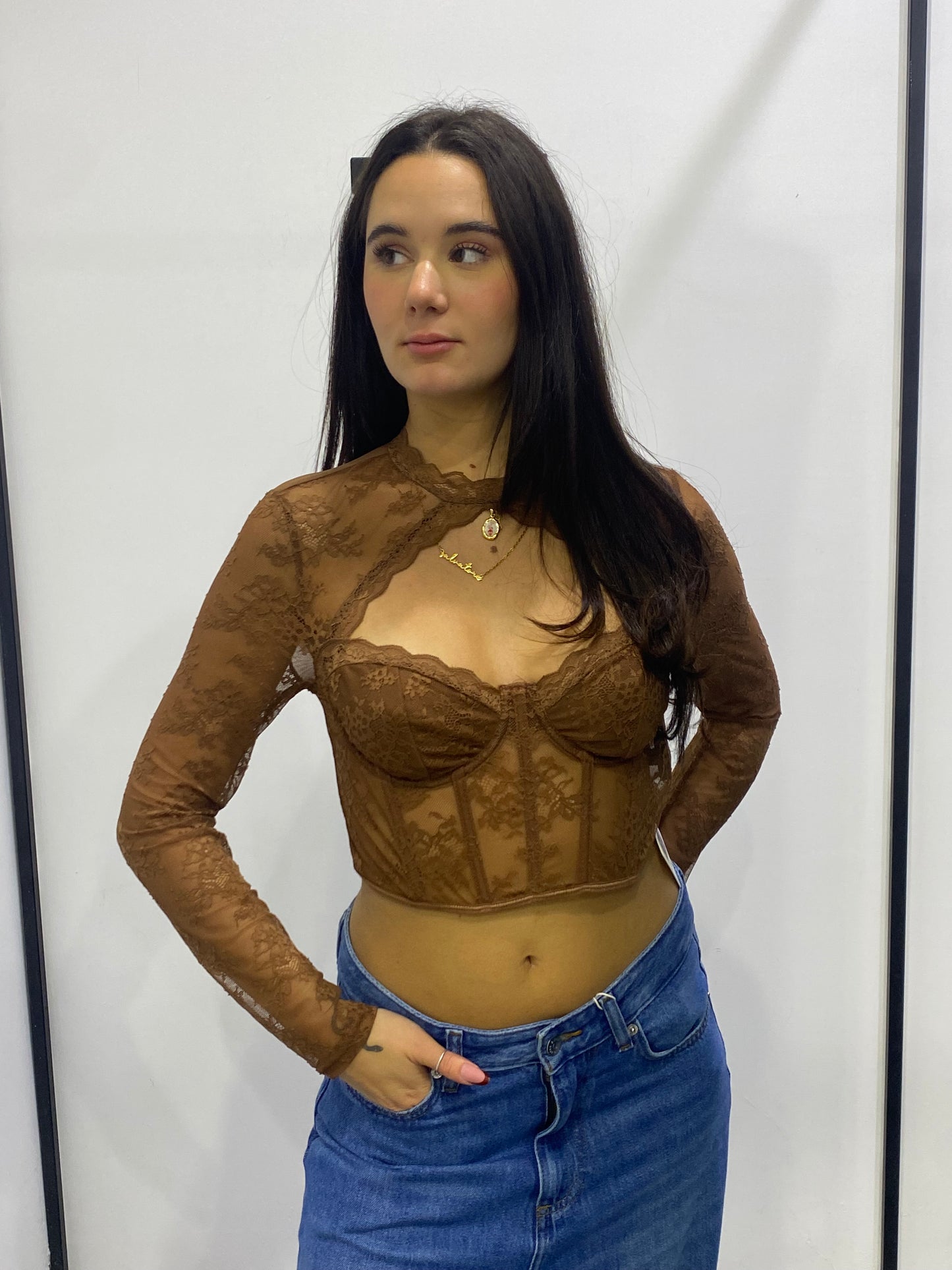 glitter corpetto pizzo