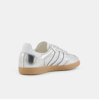 adidas samba silver metallic
