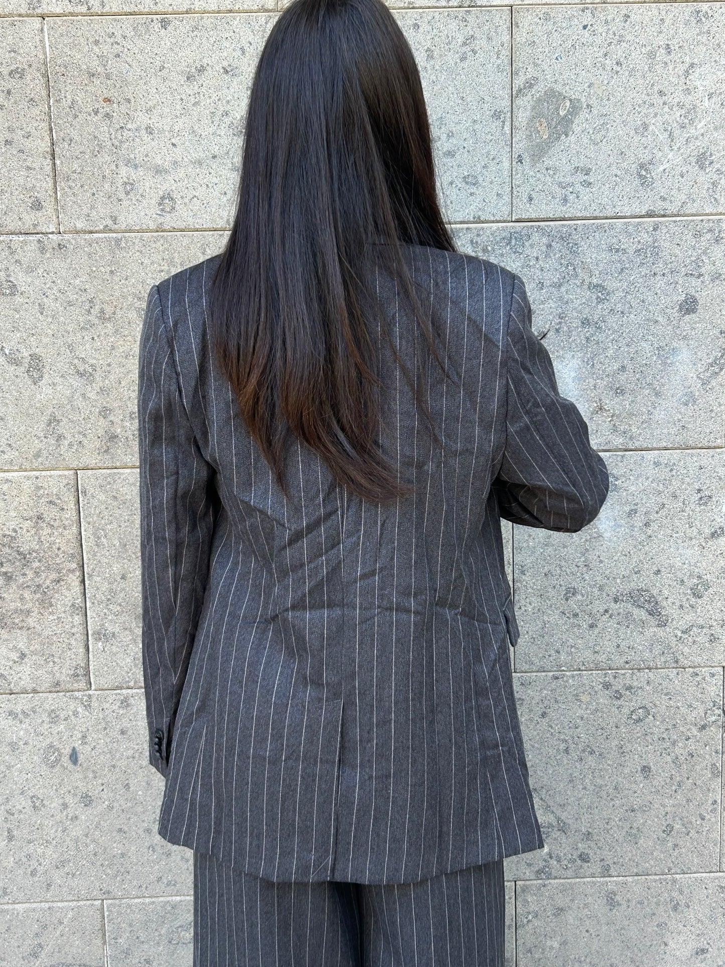 glamorous blazer doppio petto gessato