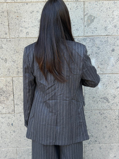 glamorous blazer doppio petto gessato