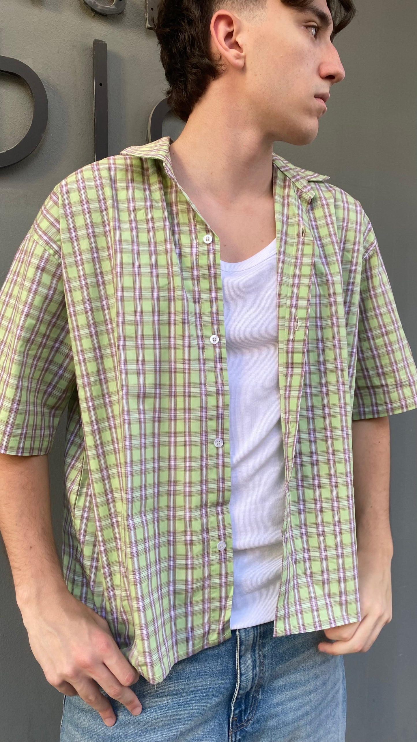 duca camicia riga mista
