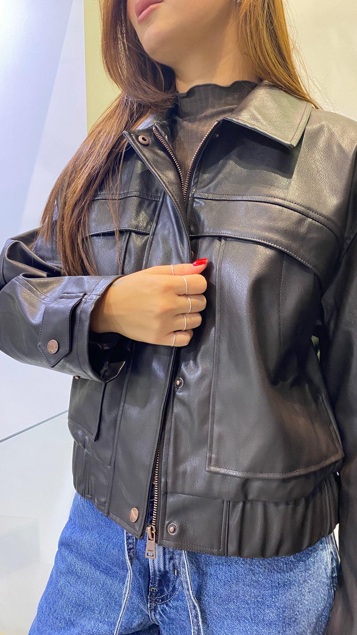 only bomber eco pelle