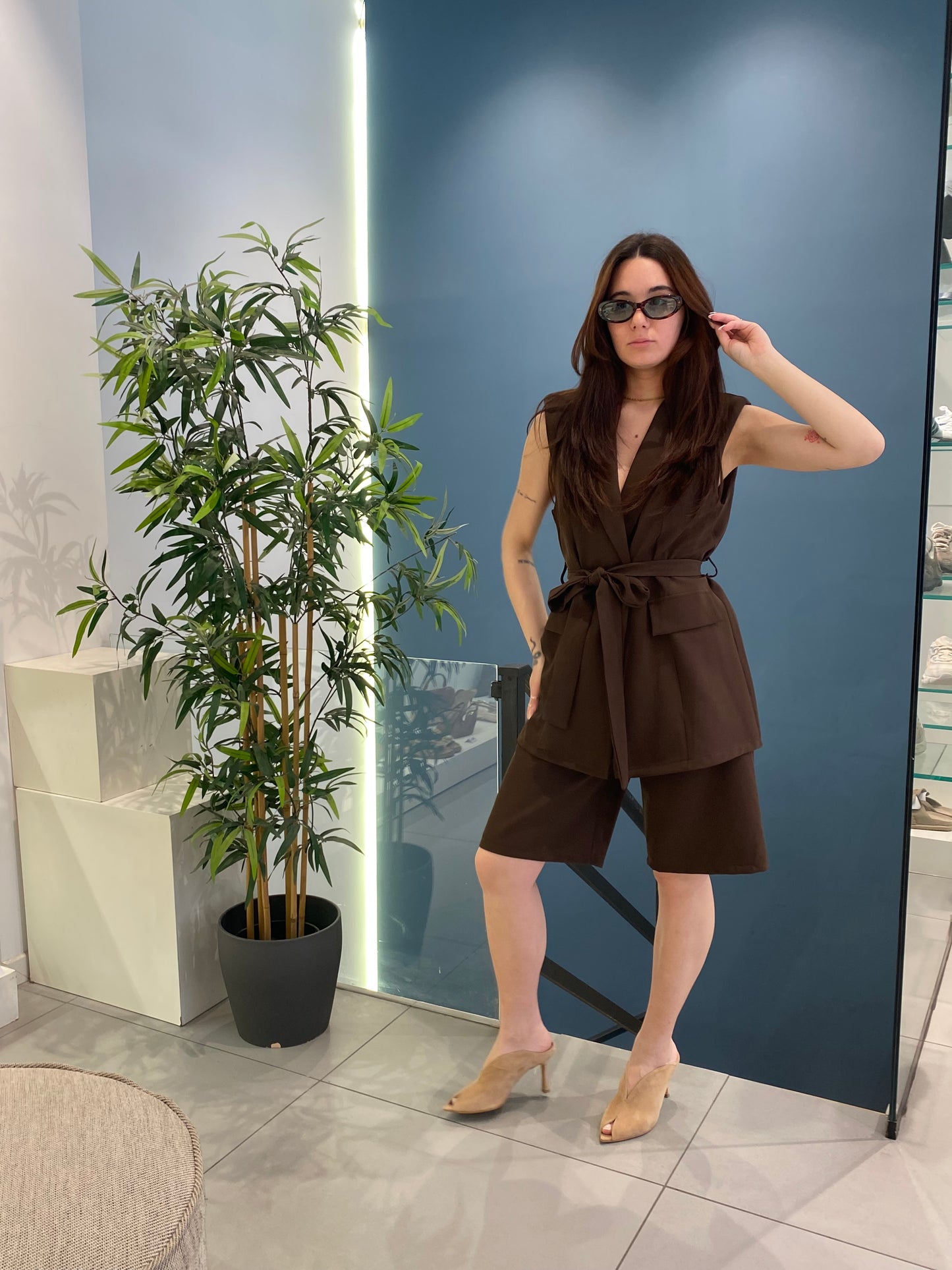 isabel cordset gilet + bermuda