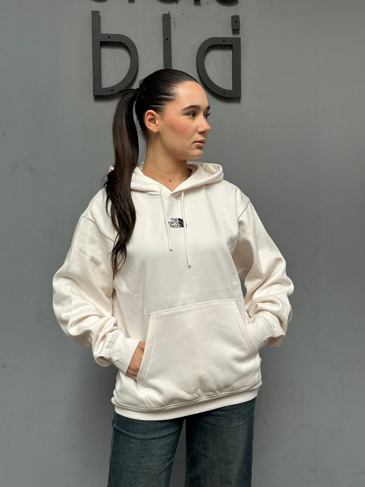 the north face w essential oversz hoodie