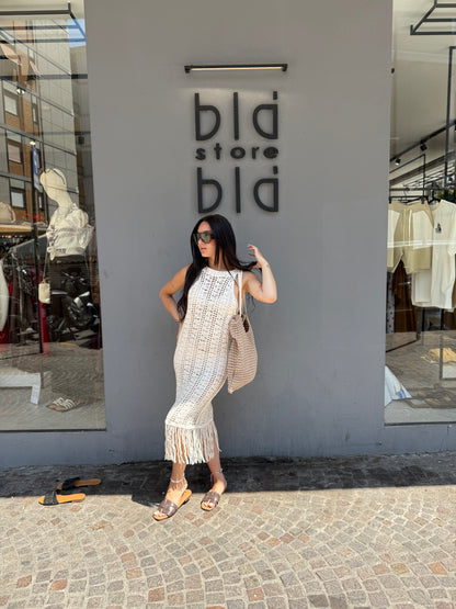 vicbee long dress uncinetto