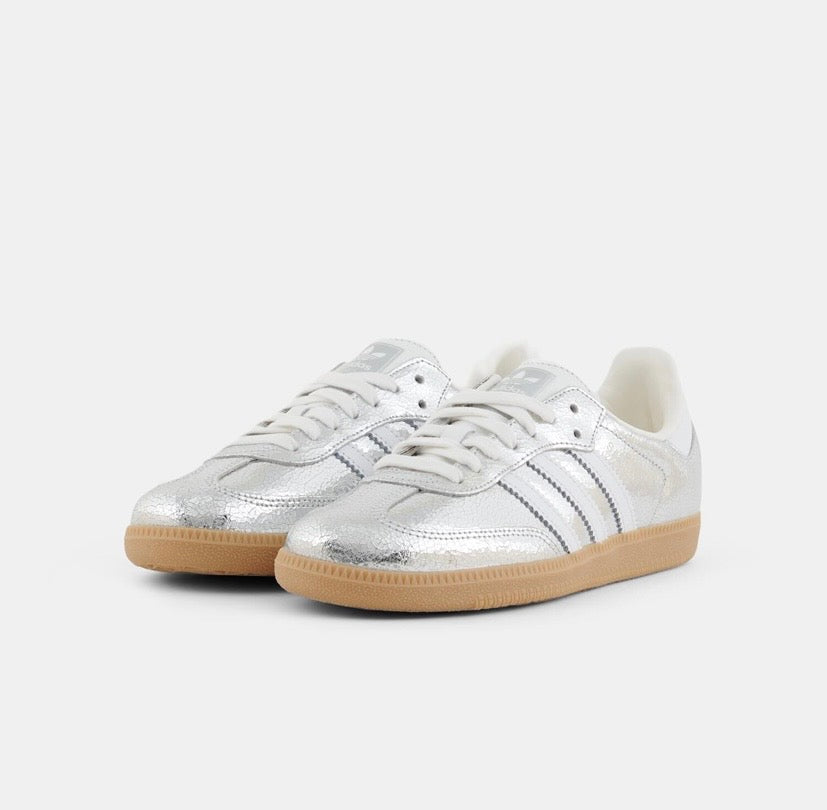 adidas samba silver metallic