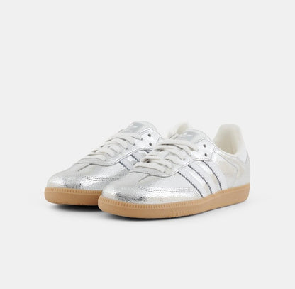 adidas samba silver metallic