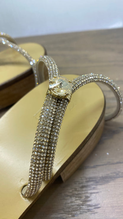 giovi infradito strass caviglia