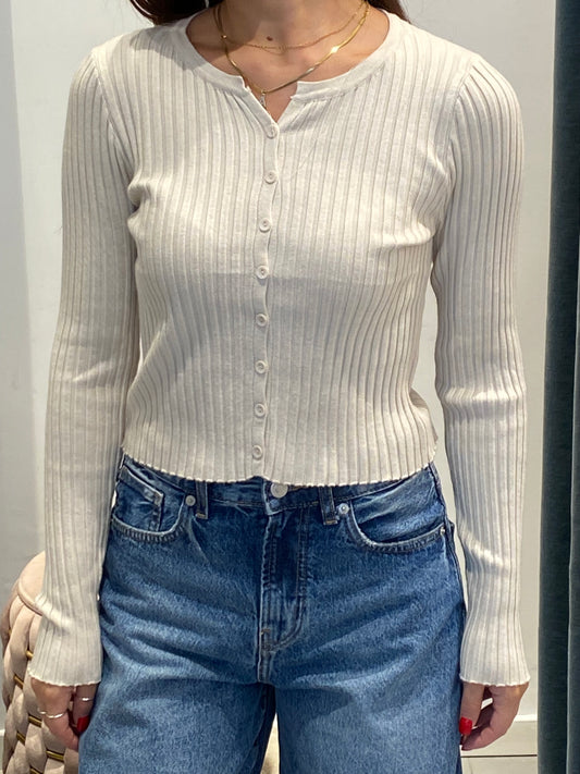 d69 cardigan costina bottoncini
