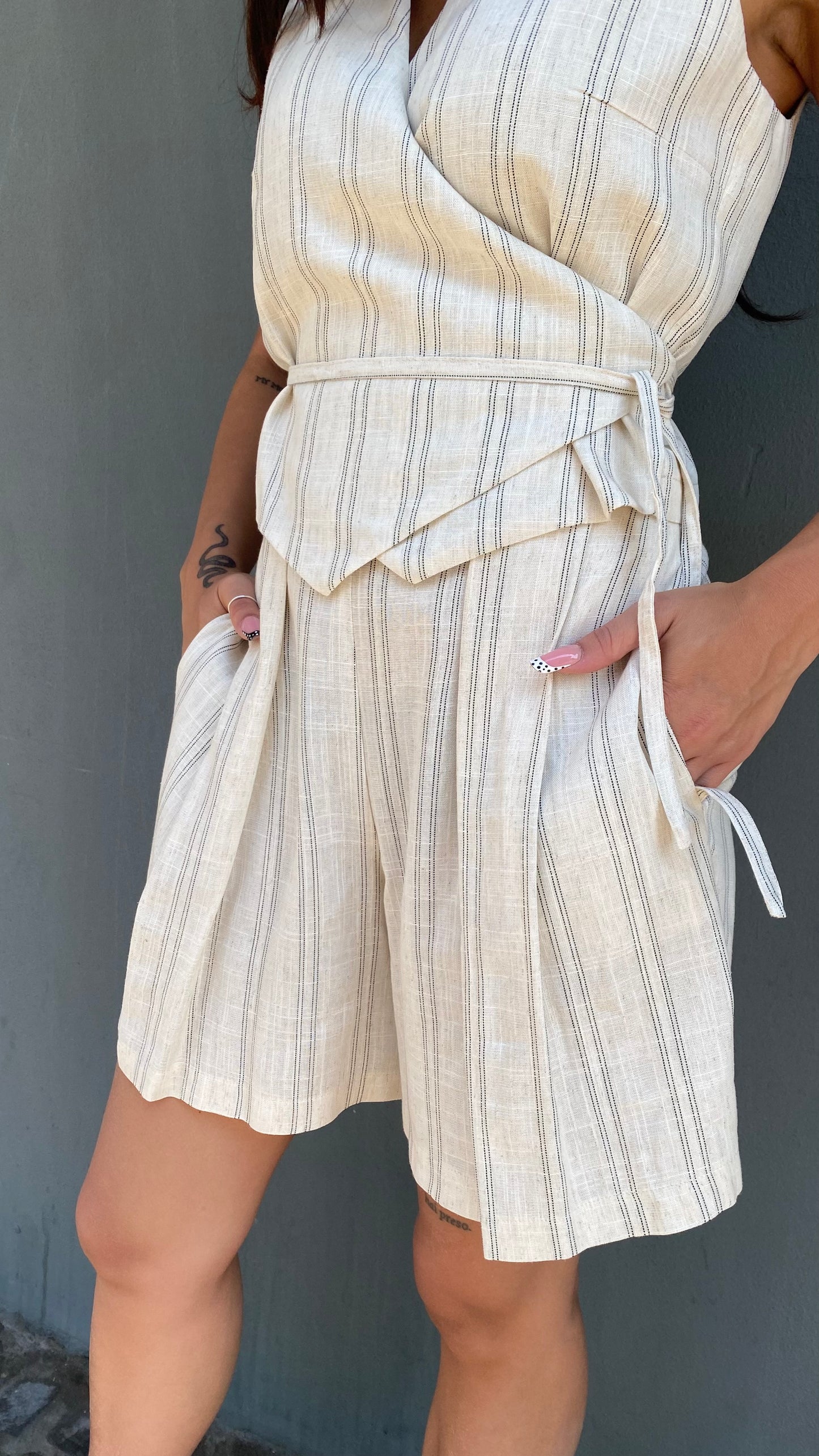 two way short gessato