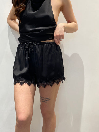 lumina short raso pizzo
