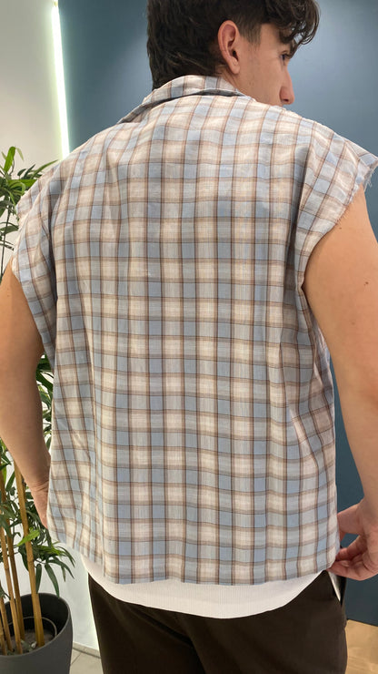 duca camicia smanicata quadri