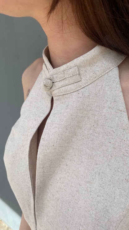 lumina gilet ciappe lino