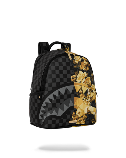 sprayground gold floral savage
