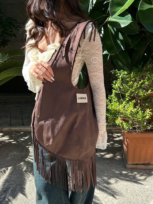 lumina borsa sacco frange