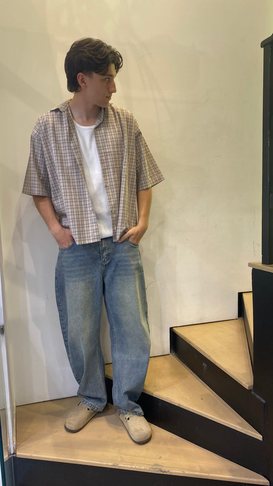 duca camicia riga mista