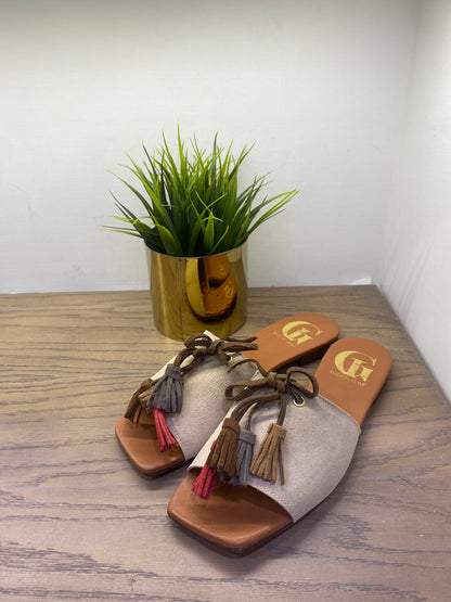 giovi sandalo fascia nappine