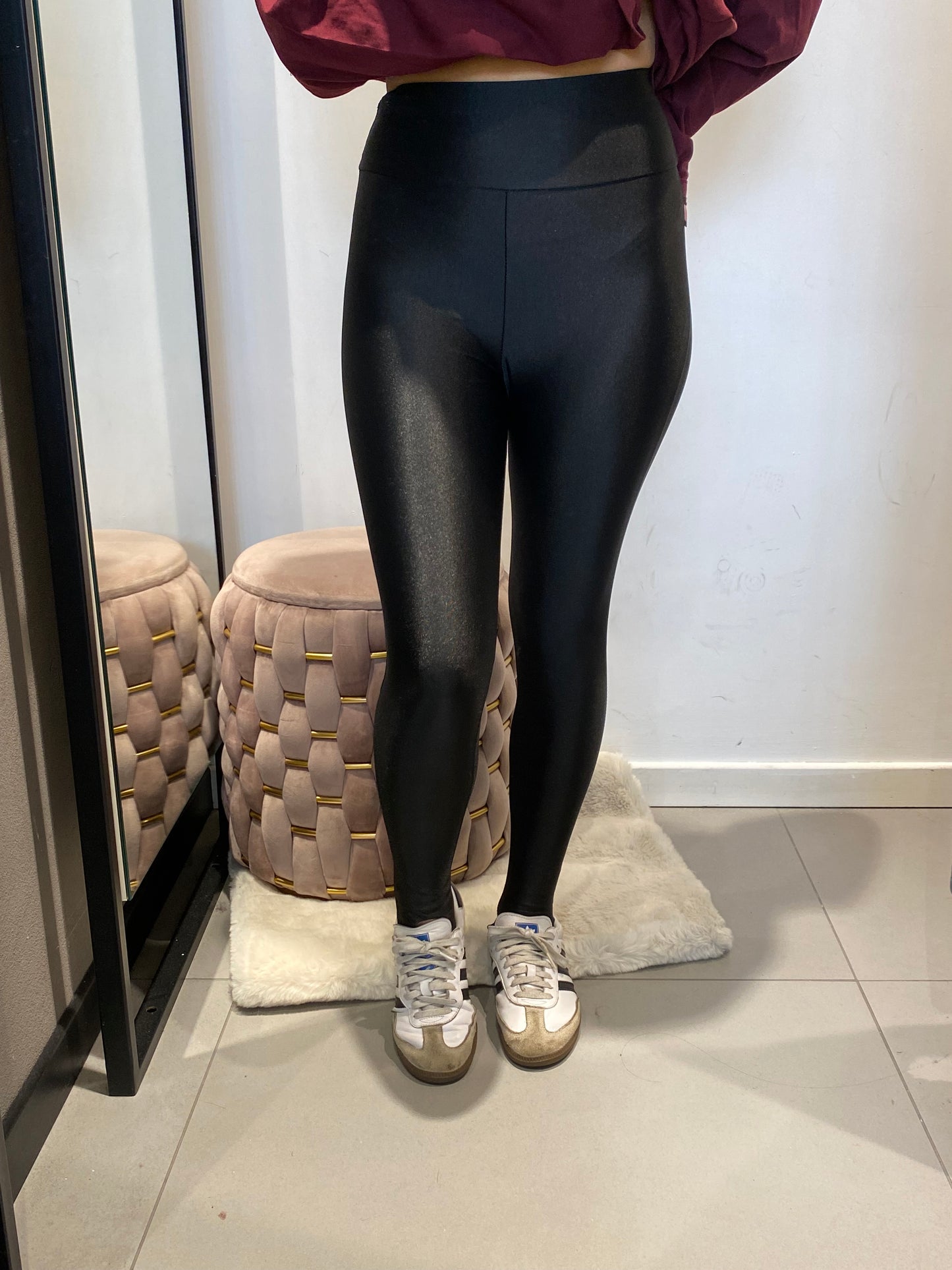 victor leggins pattina lucido