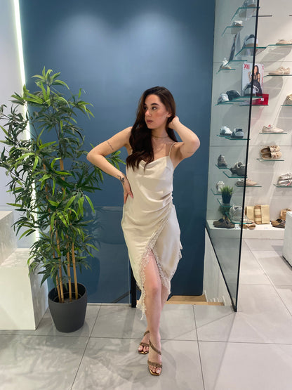 isabel abito pizzo raso