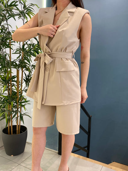 isabel cordset gilet + bermuda