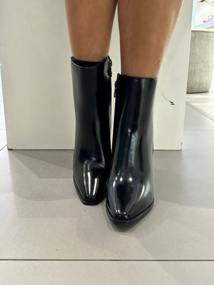 gold tronchetto tacco quadrato