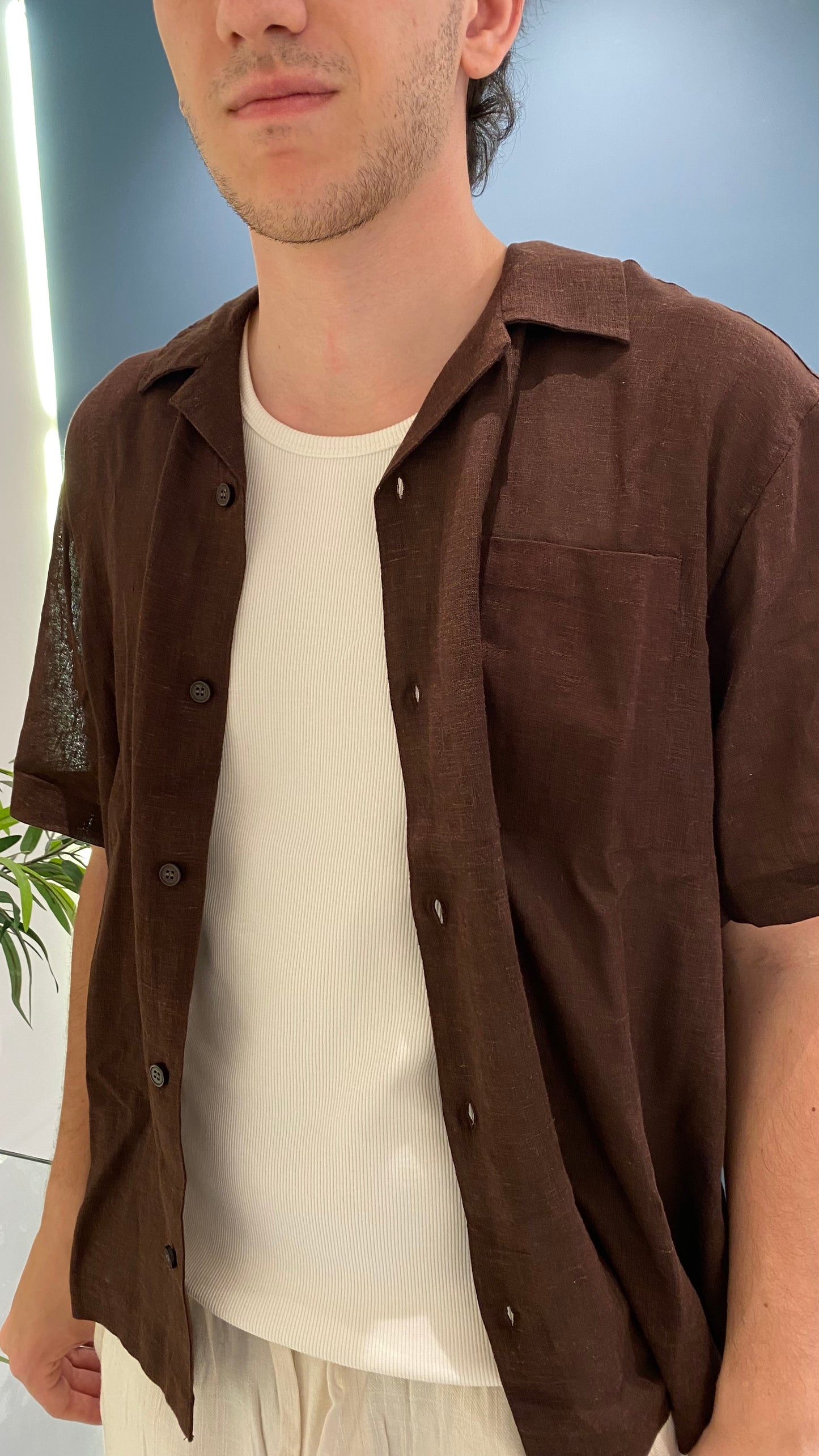 only & sons camicia m/m lino
